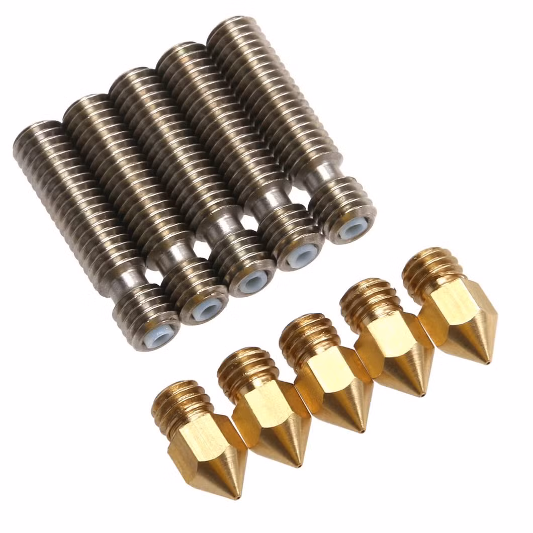High Precision Extruder Nozzle Print Head, Brass Extruder Nozzle for 3D Printer