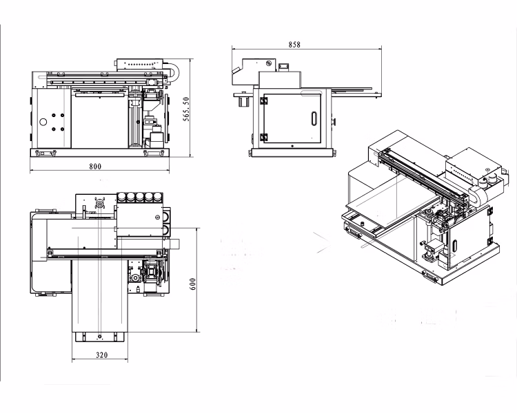 2020 Latest Emboss UV 3D Printer Machine for Wooden Metal Plastic