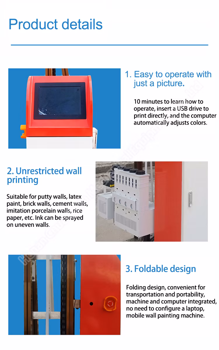 Painting Machine 3D UV Vertical Wall Printer Professional Wall Painting Machine Wall Painting Machine UV Ink Commercial Wall Printer