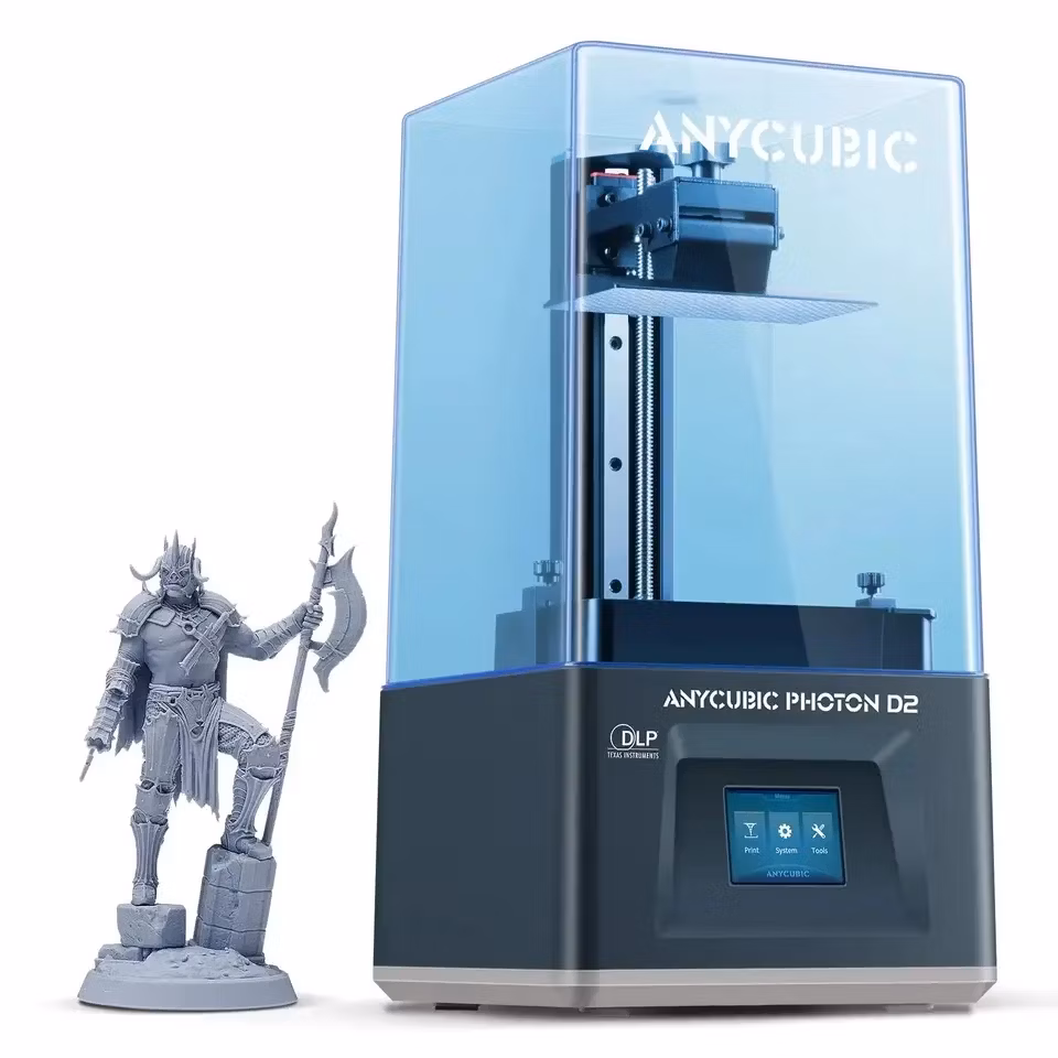 Anycubic Photon D2 Resin 3D Printer, DLP 3D Printer with High Precision, Ultra-Silent Printing &amp; 20000+ Hours Usage Life-Span,