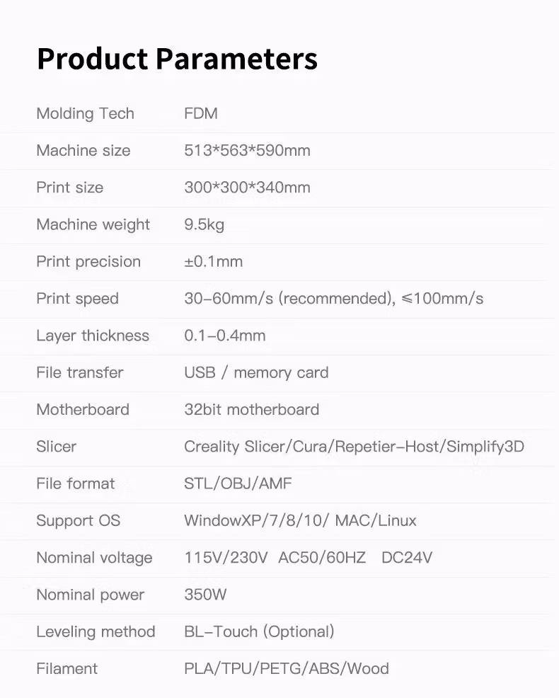Ender 3 Max 3D Printer Fdm with Larger Glass Bed