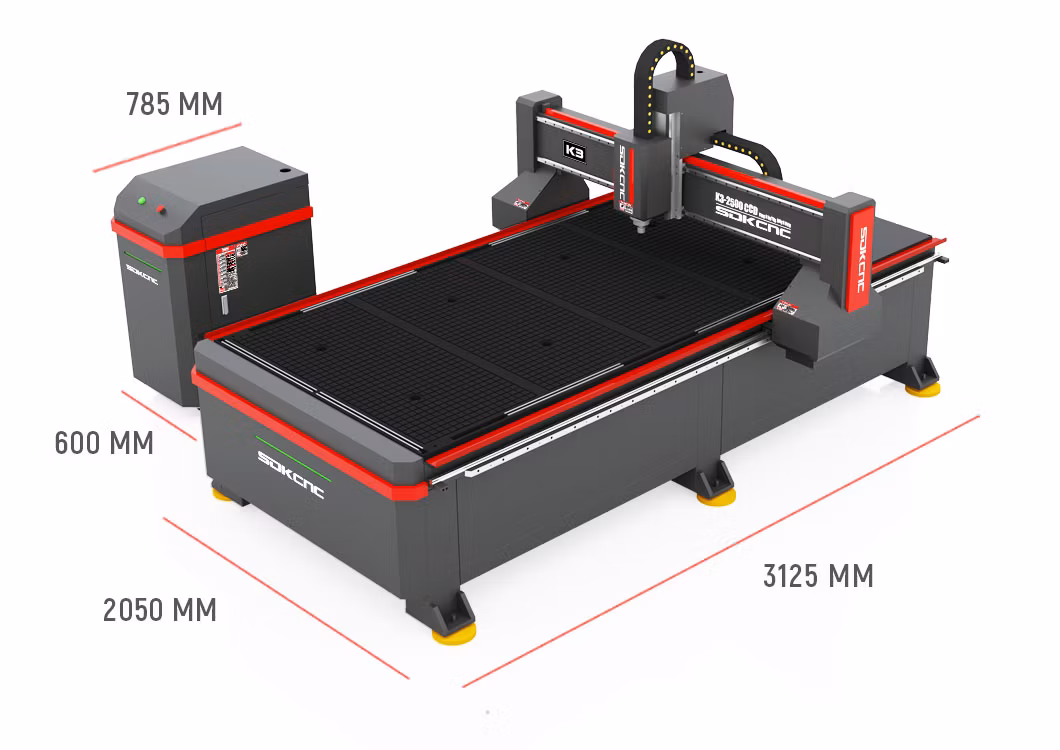 Wood/Woodworking Engraving/Craving 3 Axis 1325/1530/2030/2040 3D Milling and Cutting CNC Router Machine for Acrylic MDF PVC Furniture Cabinet