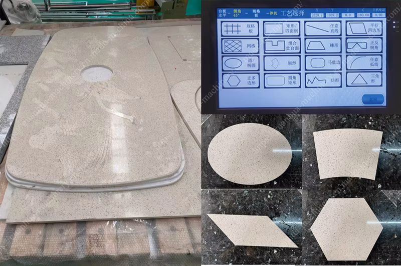 CNC Kitchen Stone Granite Cutter and Polisher Bridge Saw Combination Cutting Machine