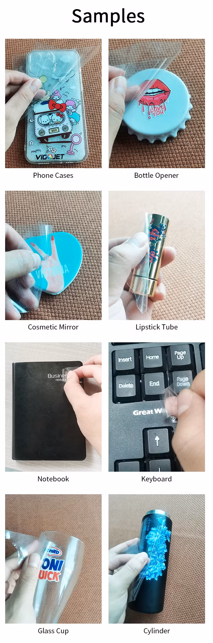 Vigojet UV Dtf Printer Roll a B Film Printing Sticker for Leather Canvas Plastic Bottle Pen 3D UV Dtf Film Printer