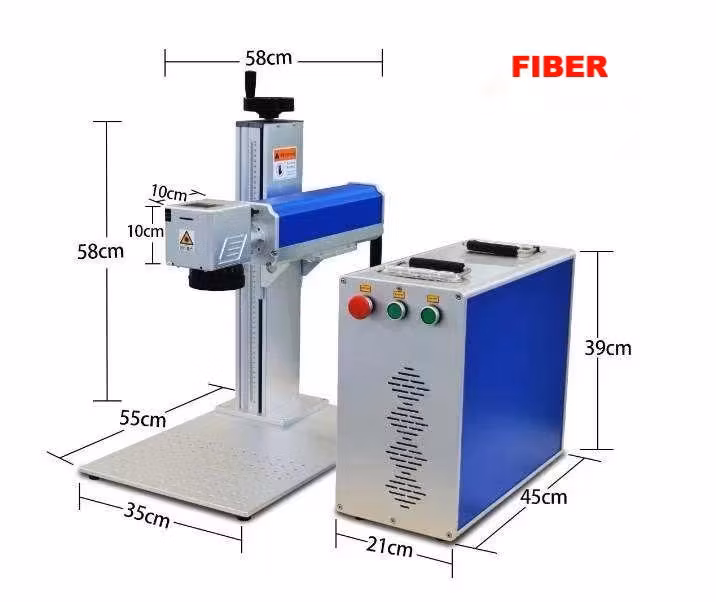 Portable Type CNC Desktop Raycus Fiber Laser Marking Price for Metal and Non-Metal Materials Engraving