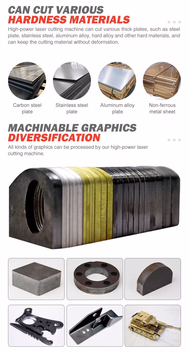 1000W 1500W 2000W 3000W CNC Metal Fiber Laser Cutting Machine Metal /Stainless Steel /Carbon Steel /Copper /Aluminum