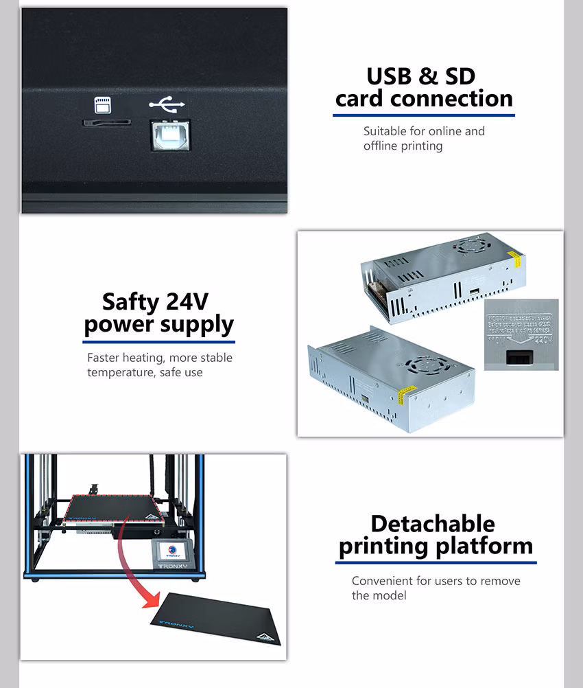 Large Printing Size 330*330*400mm Industrial 3D Fdm Printer