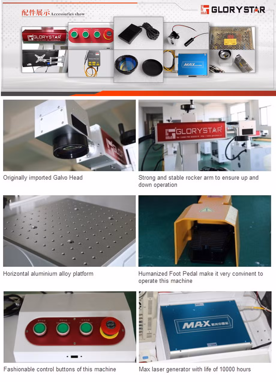 CNC 20 Portable Mini Optical Fiber Laser Marking for Metal
