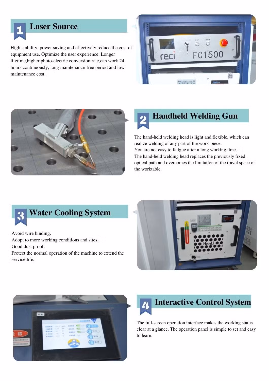 China 1000W 1500W 2000W Industrial Portable Handheld CNC Auto Fiber Laser Welding Price for Jewelry Aluminum Stainless Steel Detal