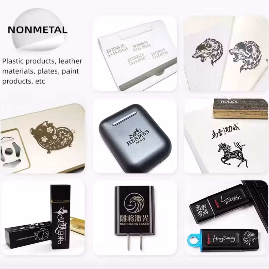 Portable Type CNC Desktop Raycus Fiber Laser Marking Price for Metal and Non-Metal Materials Engraving