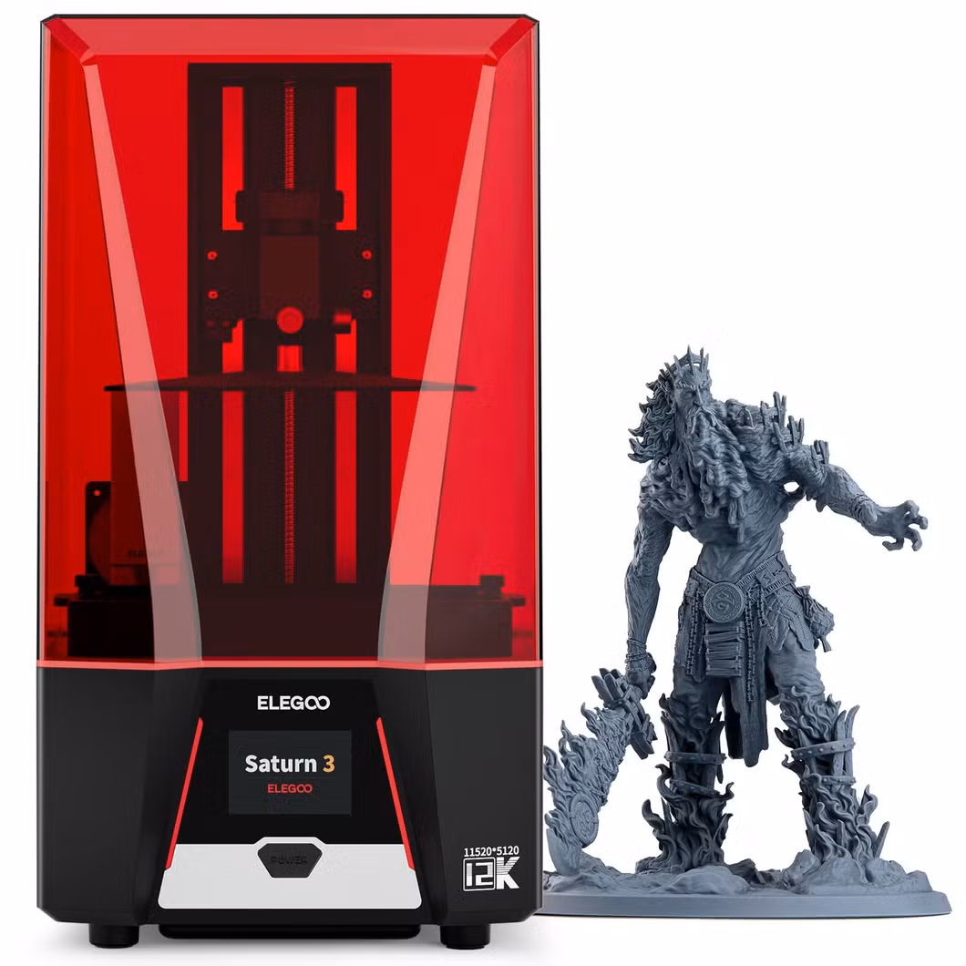Elegoo Wholesale Saturn 3 12K, Resin LCD 3D Printer, Desktop Resin 3D Printer with 10-Inch 12K Monochrome LCD, Generous Build Volume
