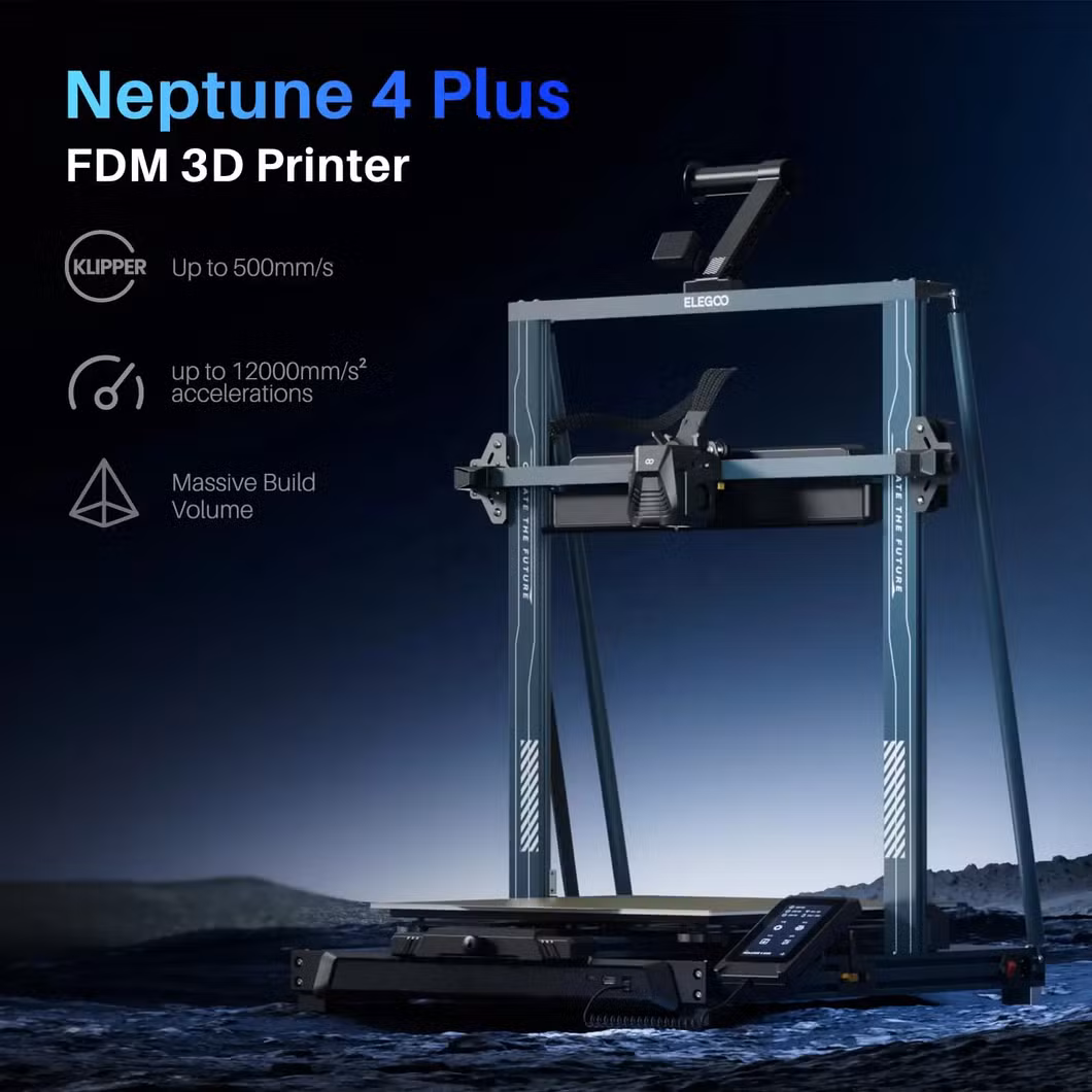 Elegoo Wholesale Neptune 4 Plus Auto Leveling Large Print Size 320 320*385mm Fast 500mm/S Industrial Desktop Fdm 3D Printer