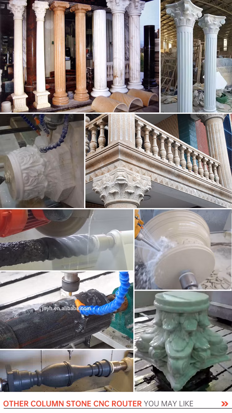 CNC Marble Cutting Engraving Machine for Roman Column Corbel Pilaster