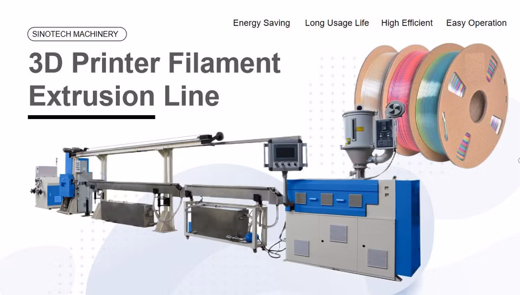 Sinotech Rainbow Colour PLA 3D Printer Printing Material Filament Marble Plastic Extrusion Making Machine Machinery