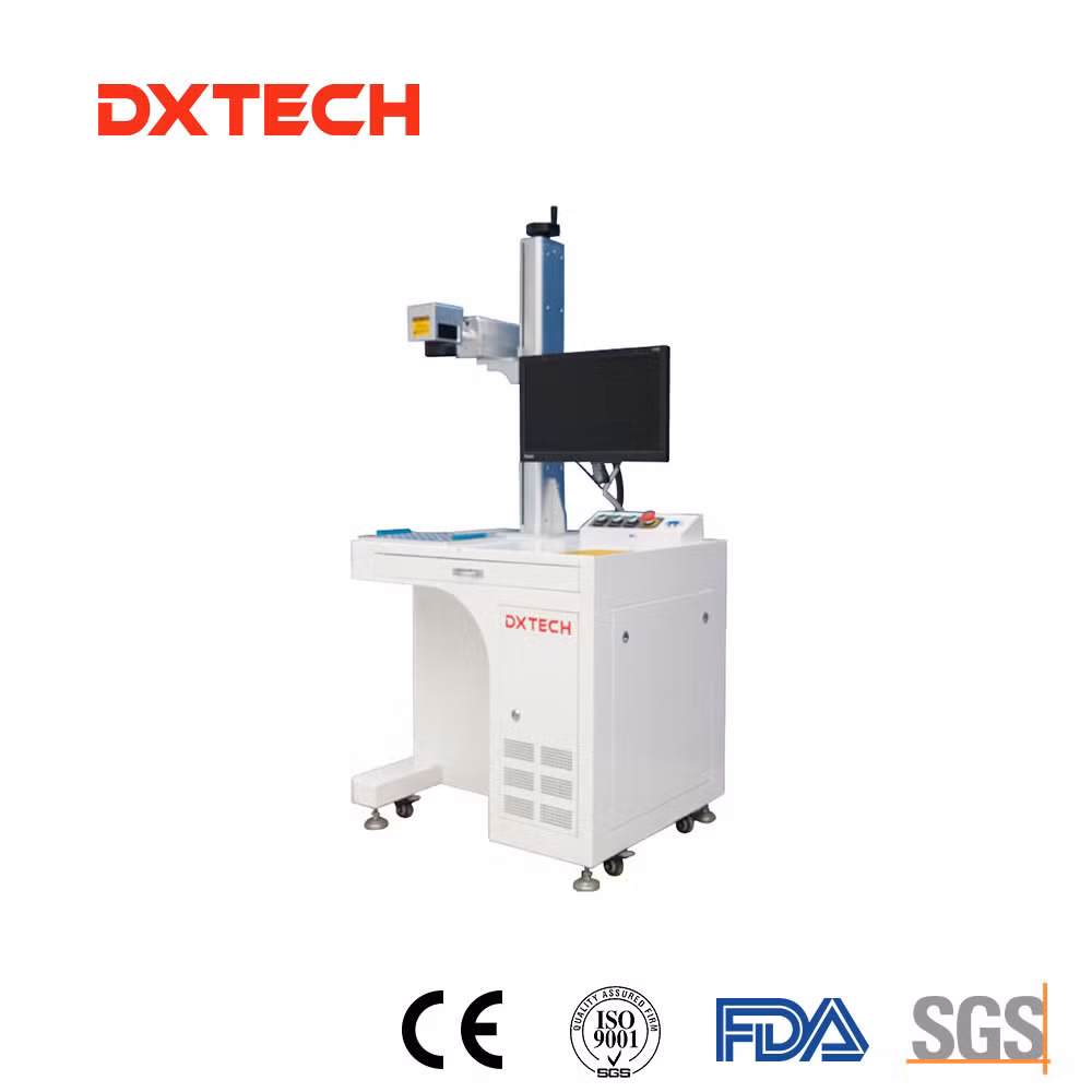Furniture Manufacturing Industry and Shoemaking for Leather PVC Acrylic Rubber Art Design Fiber Laser Marking Machine 3D Logo Printing and Engraving Printer