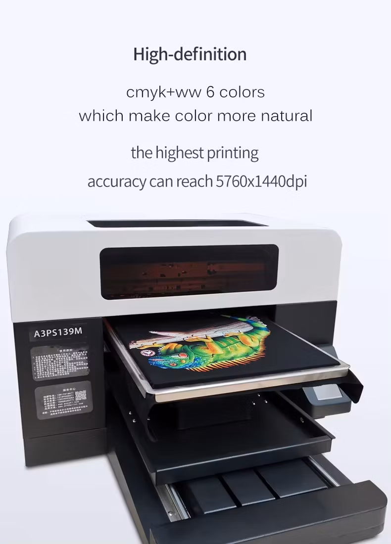 3D All Printing One Industrial Shirt T T-Shirt High Inkjet A1 Printers 30cm in Free Shipping DTG Dtf Printer