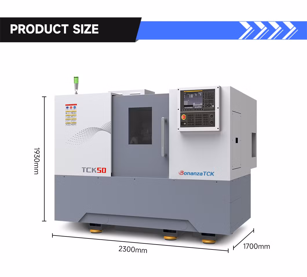 Tck50 CNC Lathe Can Be Equipped with System, High Metal Processing Efficiency