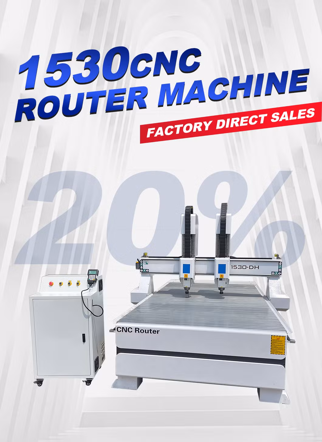1224 1325 1530 2025 2030 Double Heads CNC Router Machine