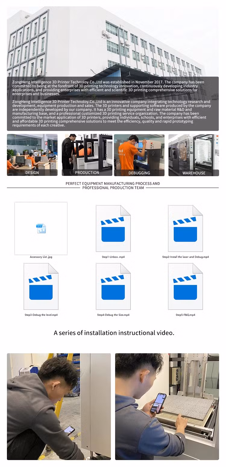 Super Maker Industrial SLA 3D Printer 300*300*300mm Size for Shoe Model