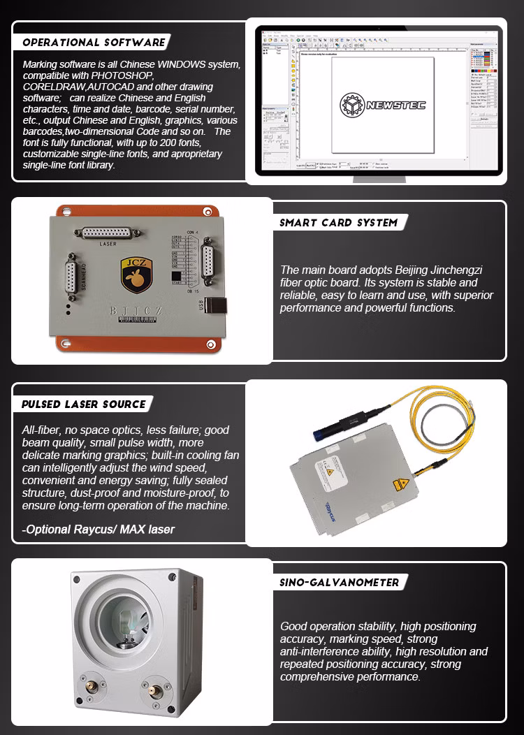 Colorful 3D Mopa Metal Engrving Stainless Steel 50W Portable Fiber Laser Printer Laser Machine