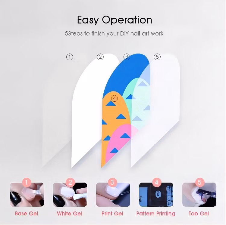 Wholesale Women Portable Nail Printer 10 DIY Smartl V9 Nail Printer