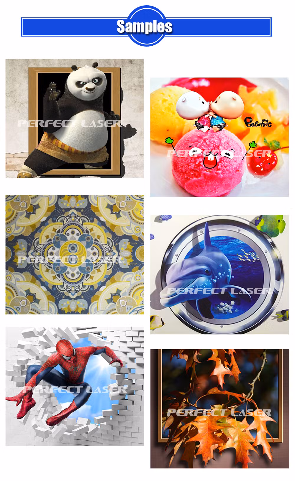 Perfect Laser 3D Glass Rice Paper Canvas Home Decoration Direct to Wall Decal Printer Printing Machine