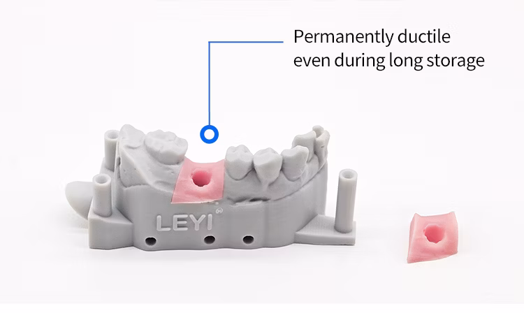 Leyi 3D Printer UV Resin Flexible for Gingiva Mask Gum Model Pink