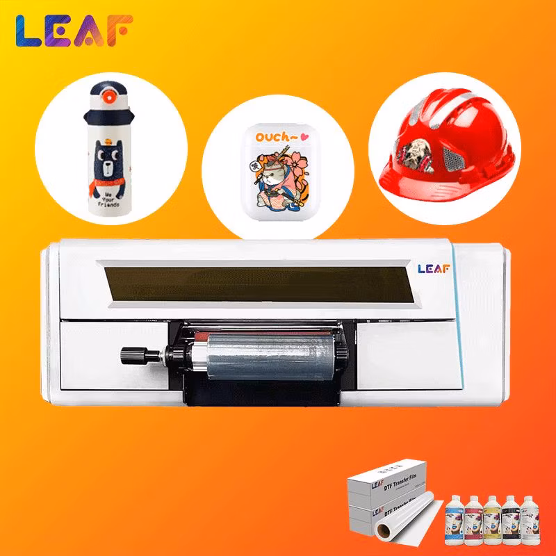 Leaf 30cm 60cm dtf UV film printer 3D roll to roll direct to film Digital inkjet flatbed uv printer for A/B film