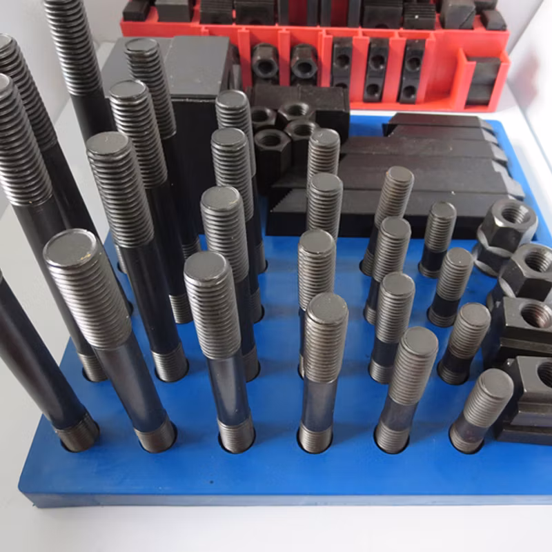 CNC Machine Tool 58 PCS Clamping Kit with Metal Holder Including Flange Nut, T Silot Nut M16 Ck12