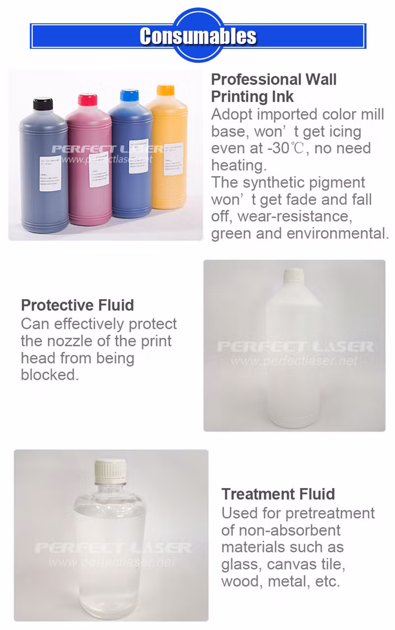 Perfect Laser-3D Vertical Wall/Glass/Metal/Wood/Paper/Ceramic Mural Art Direct Inkjet Printer Painter Spraying Printing Painting Machine Price