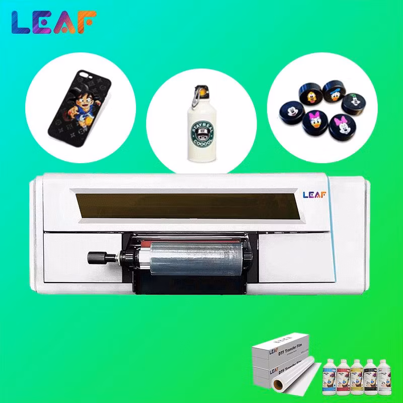 Leaf 30cm 60cm dtf UV film printer 3D roll to roll direct to film Digital inkjet flatbed uv printer for A/B film