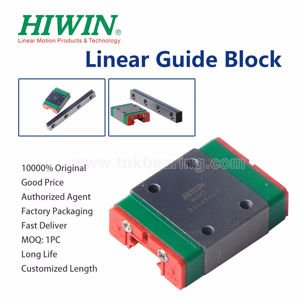 100% Hiwin Mg Mgn Mgw Mgn7 Mgn9 Mgn12 Mgn15 Mgw9 Mgw12 Mgw15 Guide Bearing Mini Carriage CNC Micro Guideway Set Kits Linear Rail