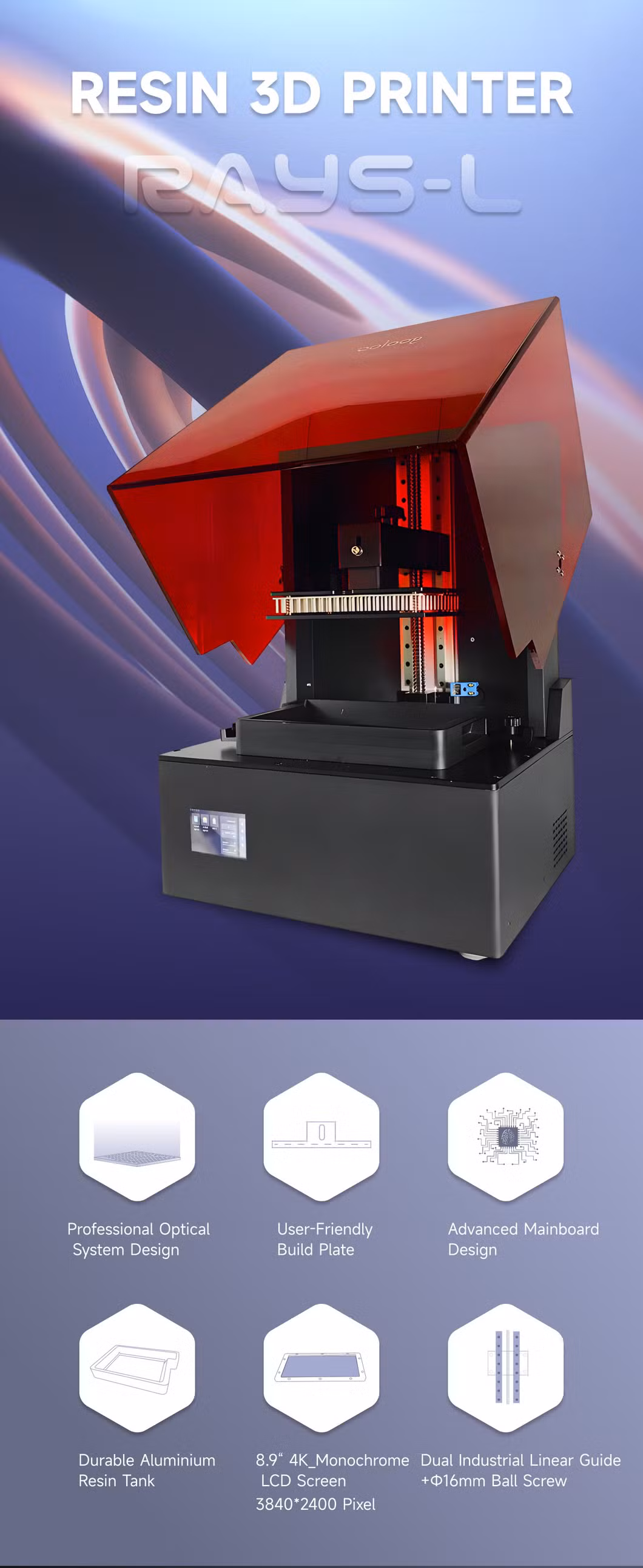 OEM ODM Digital UV SLA LCD 8.9 Inch 4K Dental Temporary Crown Bridge Resin 3D Printer Intraoral Scans 3D Printer Dental Cast 3D Printer