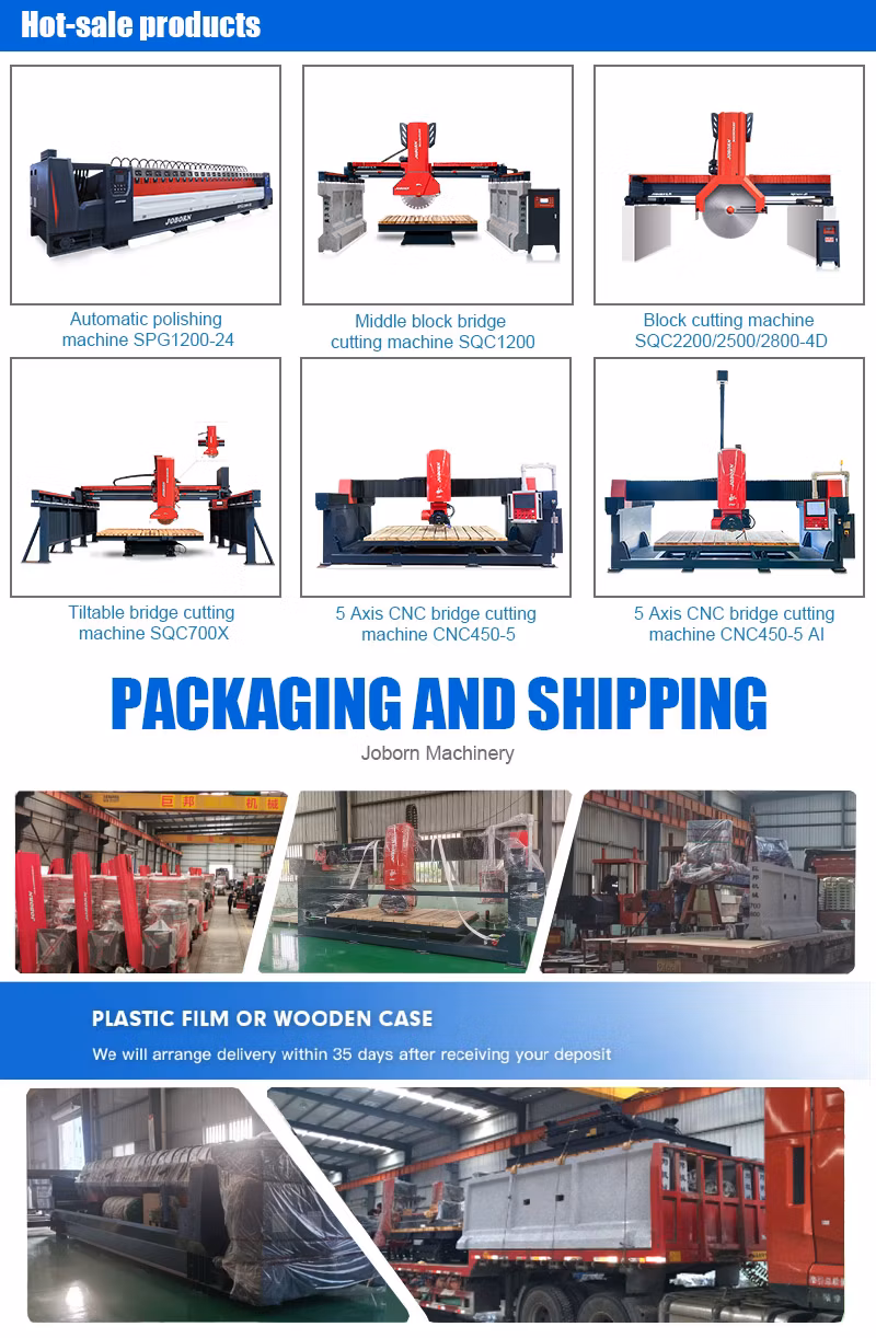 Joborn Stone Machinery Infrared Bridge Saw Laser Stone Tile Cutter CNC Cutting Machine for Marble, Granite, Quartz Kitchen Countertop Making