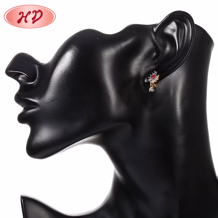Costume Fashion Jewelry Women 14K 18K Gold Plated Imitation Hoop Huggie Earring with CZ Pearl