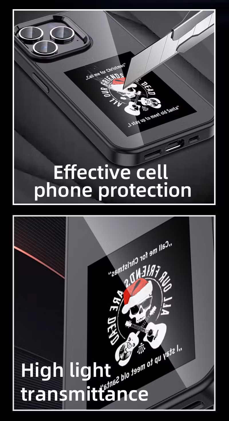 High Transparency 3-Color Leather NFC Smart E Ink Screen Phone Case