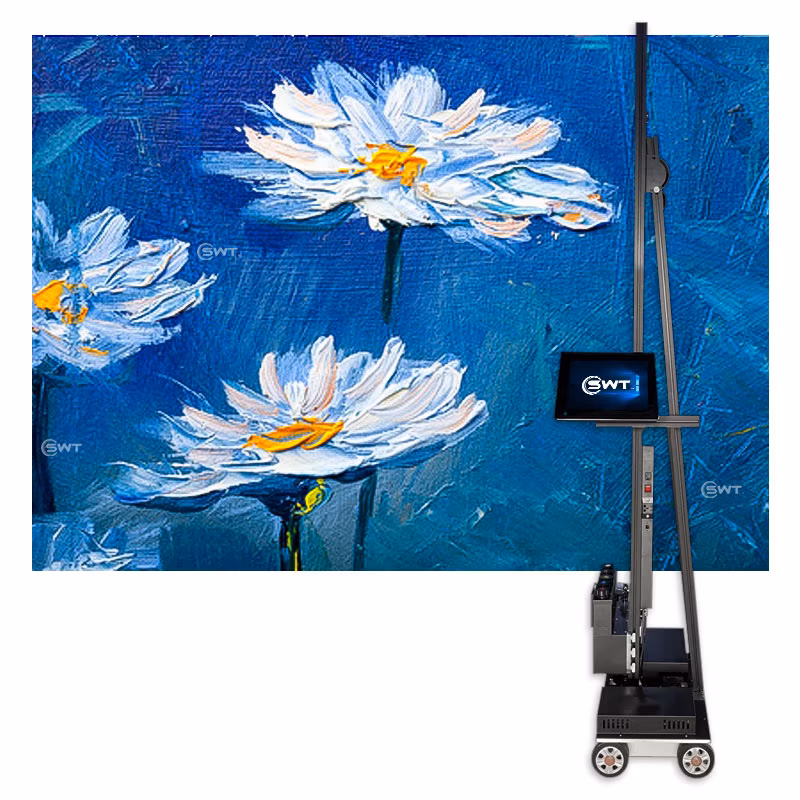 Swt Laser 3D Single Double Heads Vertical UV Ink Wall Inkjet Printer Painting Machine for Ceramic Metal Glass Wood