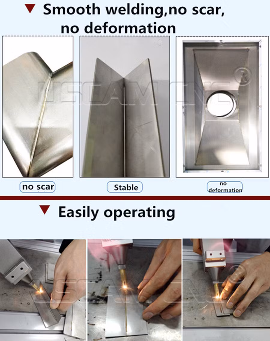 1000W 1500W 2000W CNC Fiber Portable Handheld Laser Welding with Water Chiller and Wire Feeder
