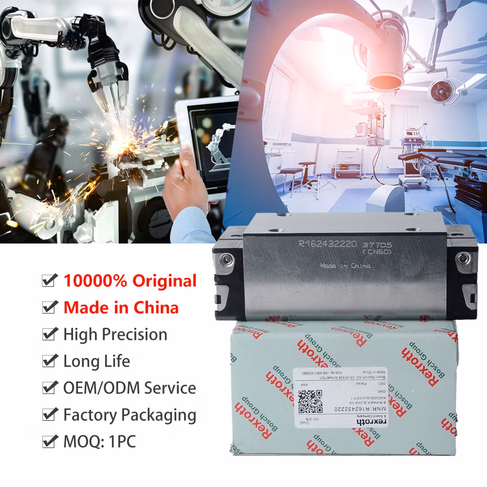 R162432220 R1624 322 20 Rexroth Germany Guid Rail Linear 3D Tables CNC Bearing Slide Block Bearings Roller Kit Machining Set Runner