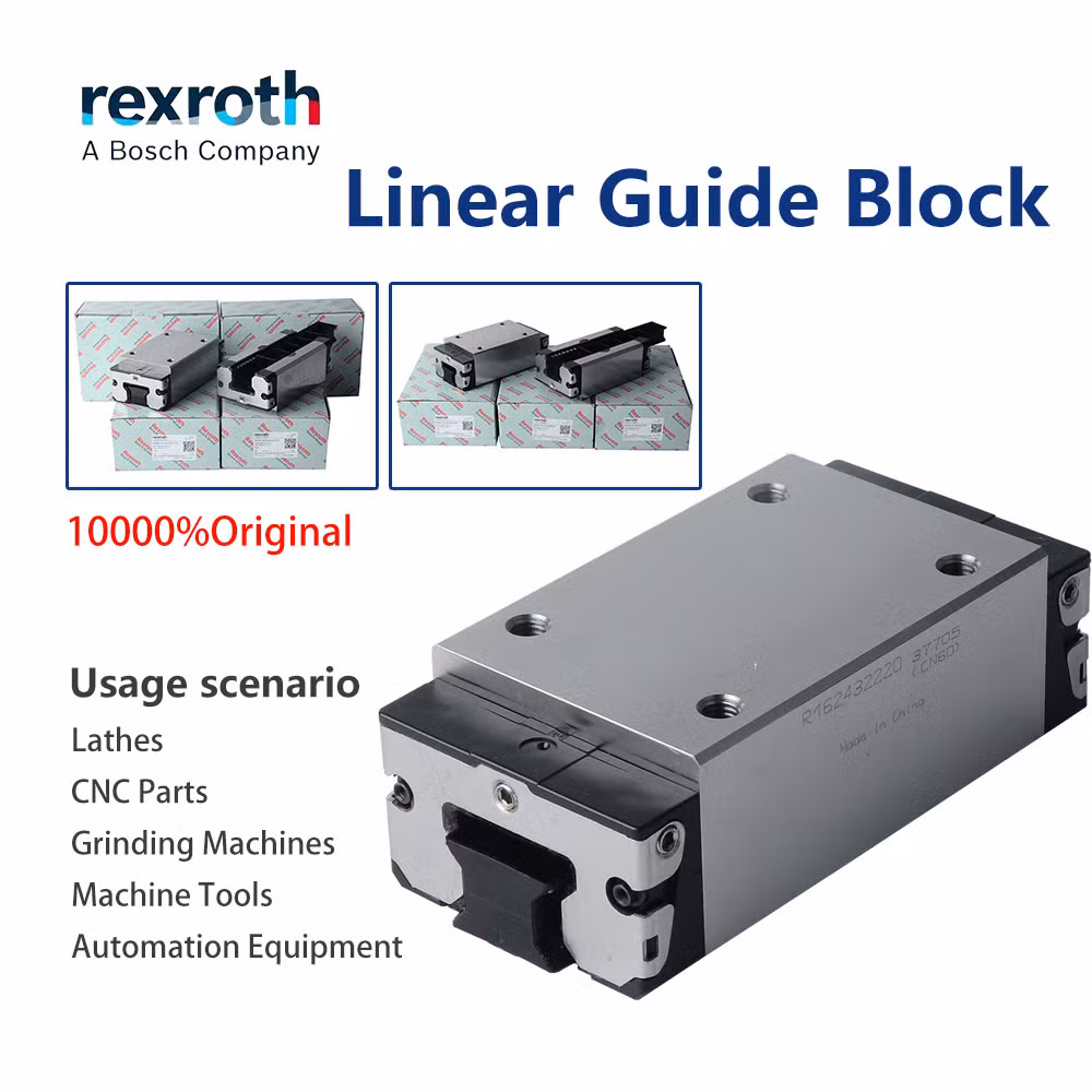 R162432220 R1624 322 20 Rexroth Germany Guid Rail Linear 3D Tables CNC Bearing Slide Block Bearings Roller Kit Machining Set Runner