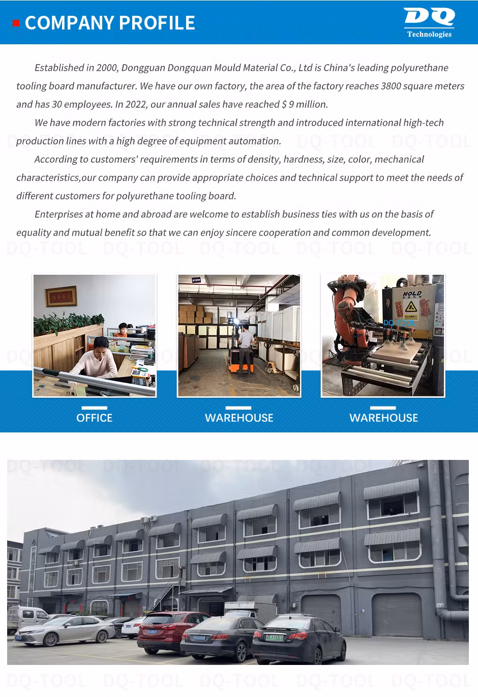 Foundry Casting Polyurethane Tooling Tooling PU Wood Extruded Polystyrene