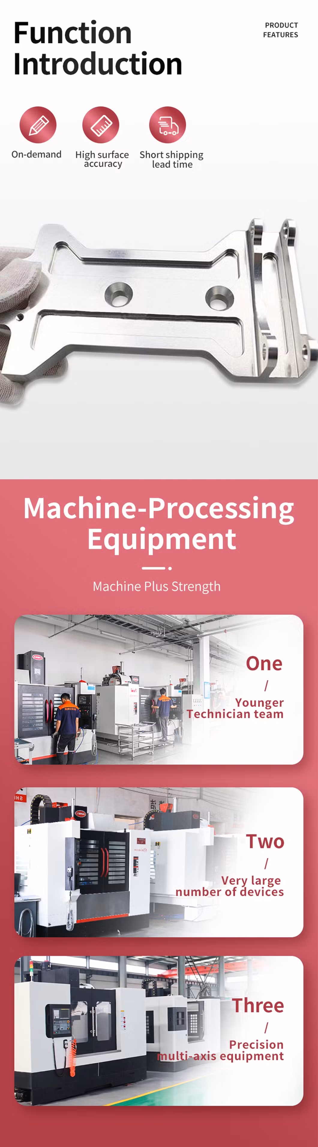 Smile Custom Made Metal CNC Aluminum Service Turned Parts CNC Aluminum Machined Turning Milling Machining Parts