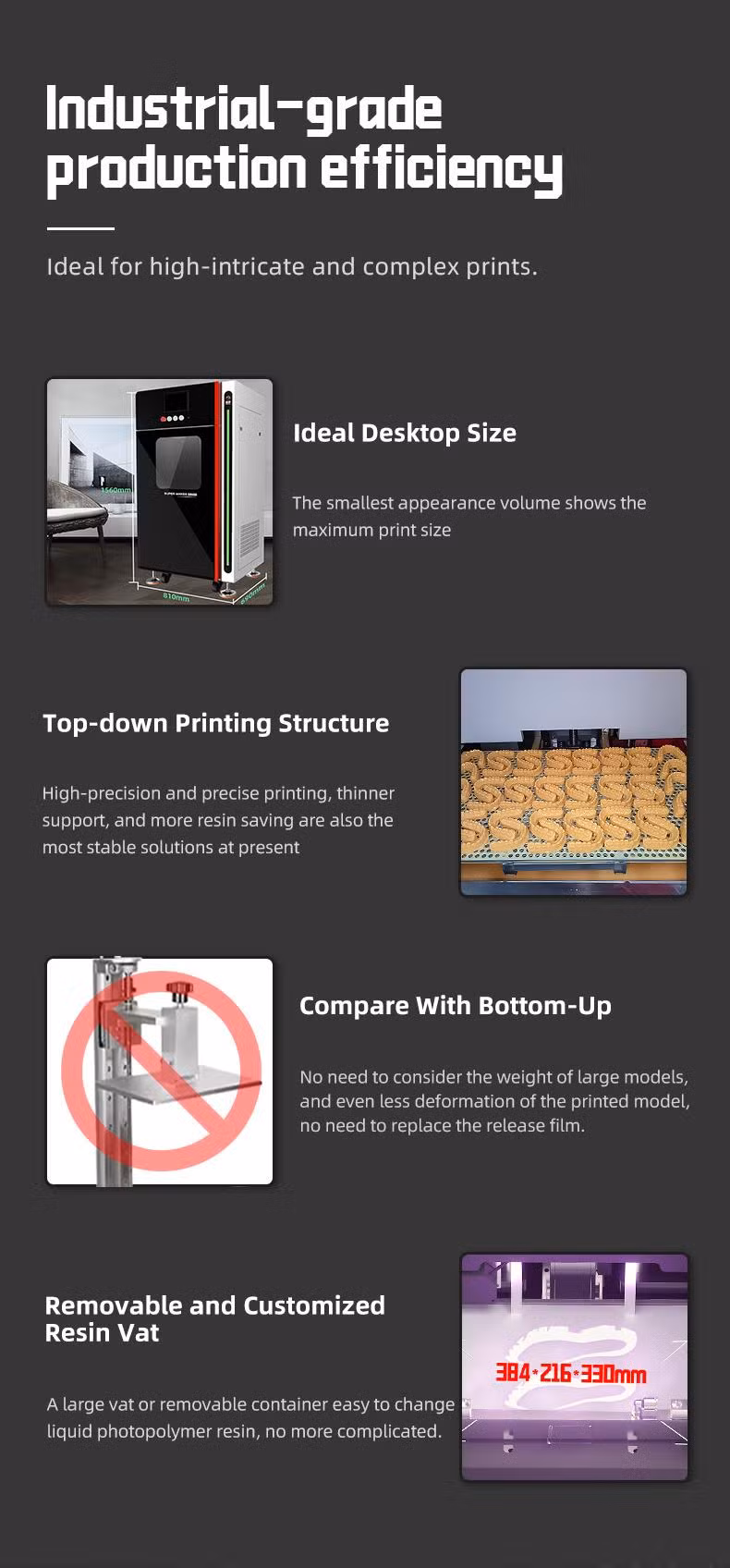 Dm-400 Industrial DLP 3D Printer for High Precision Applications