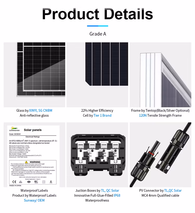 Home Use Best Chinese Solar Panels Price 700watt 720W 3000kw for Home Electricity Panel Solar 750W