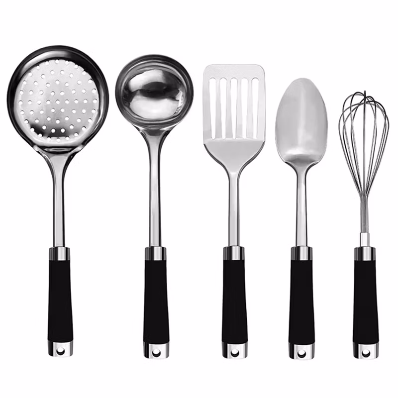 Stainless Steel Kitchen Utensils Set Cookware Tools Soup Ladle Household Cooking Gadget Whisk Turner Pasta Spoon Kitchenware Set
