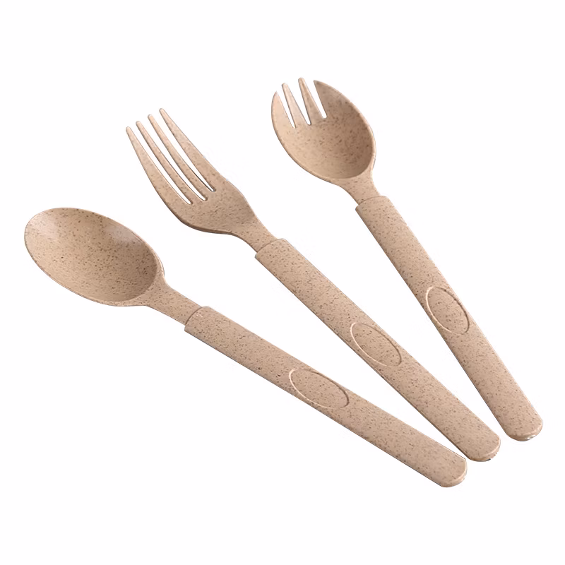 100% Biodegradable PLA Disposable Knife Fork Spoon Cutlery Set