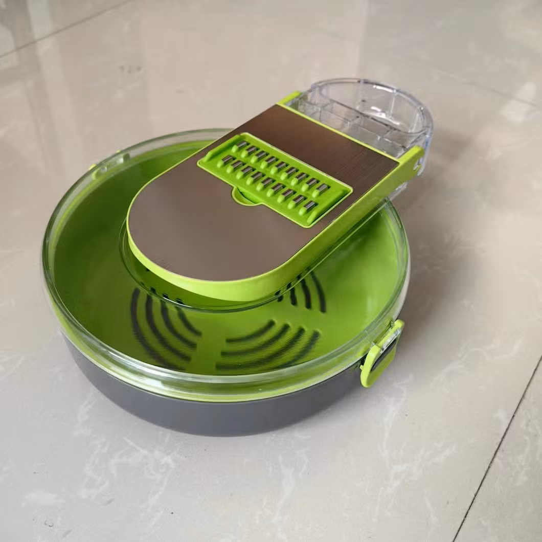 Vegetable Cutter Multi-Functional Vegetable Cutter Green Round Vegetable Cutter Household Kitchen Utensils Factory Vegetable Cutter