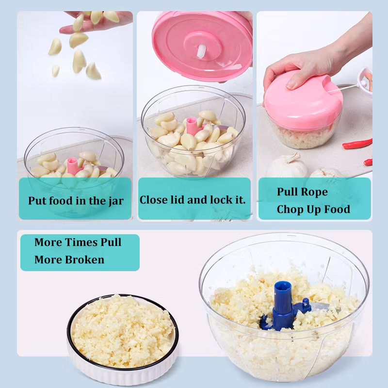 DS-5210D Manual Multi-Functional Garlic and Ginger Crusher 900 Ml Kitchen Gadget