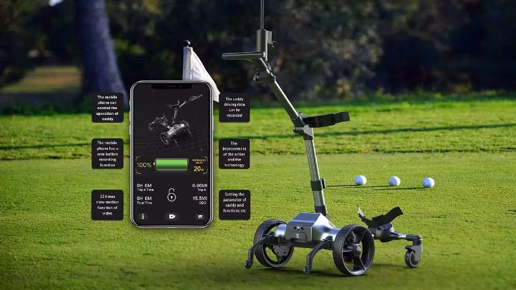 2024 New Design Golf Caddy Follow Me & Remote Control Golf Trolley