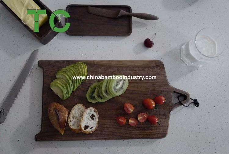 Wholesale Black Walnut Wood Cheese Board Bread Board Serving Board